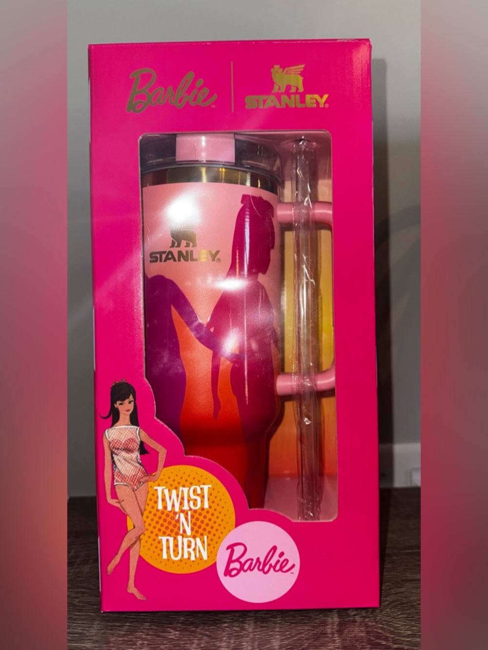 Stanley Barbie Pink & Hot Pink Gradient Travel Tumbler